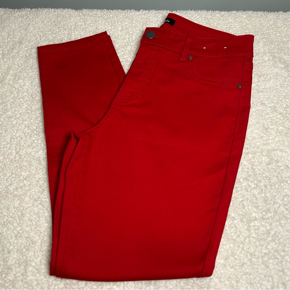 d. jeans Women's Vibrant Red Pants NWOT Size 10 - Picture 10 of 15